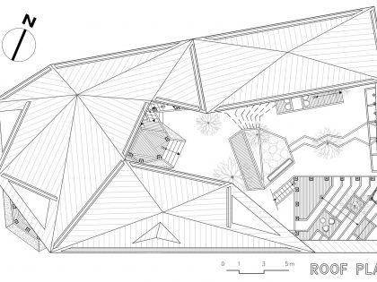 A Unique Contemporary Home with Large Courtyard and Cantilevered Roof in Seongnam by IROJE KHM Architects (28)