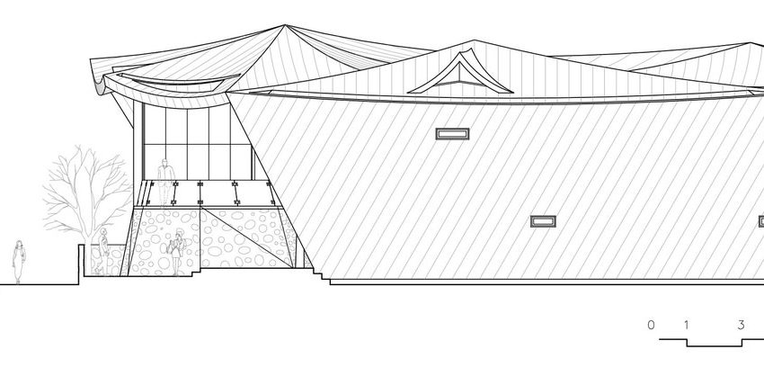 A Unique Contemporary Home with Large Courtyard and Cantilevered Roof in Seongnam by IROJE KHM Architects (29)