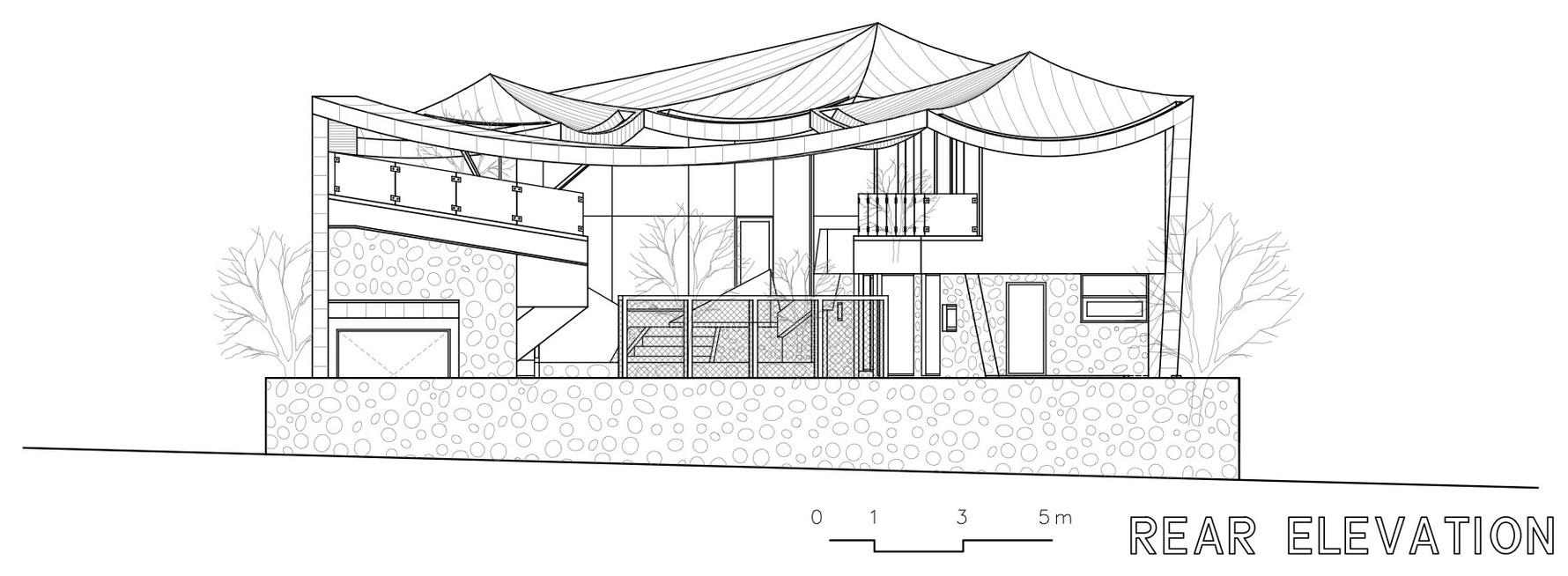 A Unique Contemporary Home with Large Courtyard and Cantilevered Roof in Seongnam by IROJE KHM Architects (32)