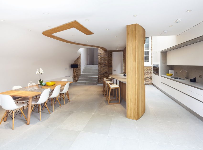 A Unique Terraced House Combines Traditional and Contemporary Interiors in London by Scott Architects (10)