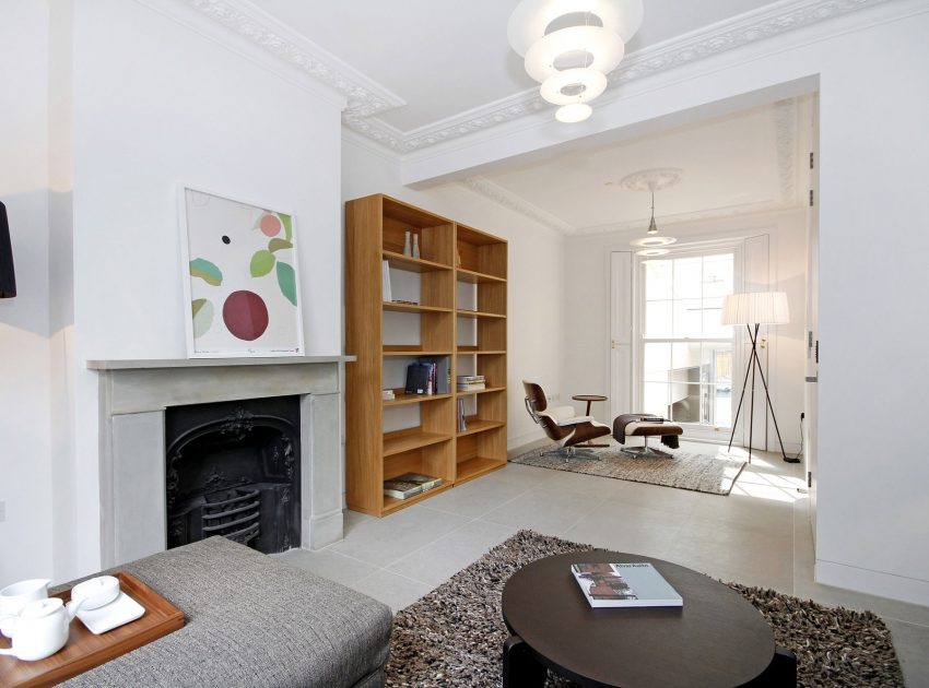 A Unique Terraced House Combines Traditional and Contemporary Interiors in London by Scott Architects (6)