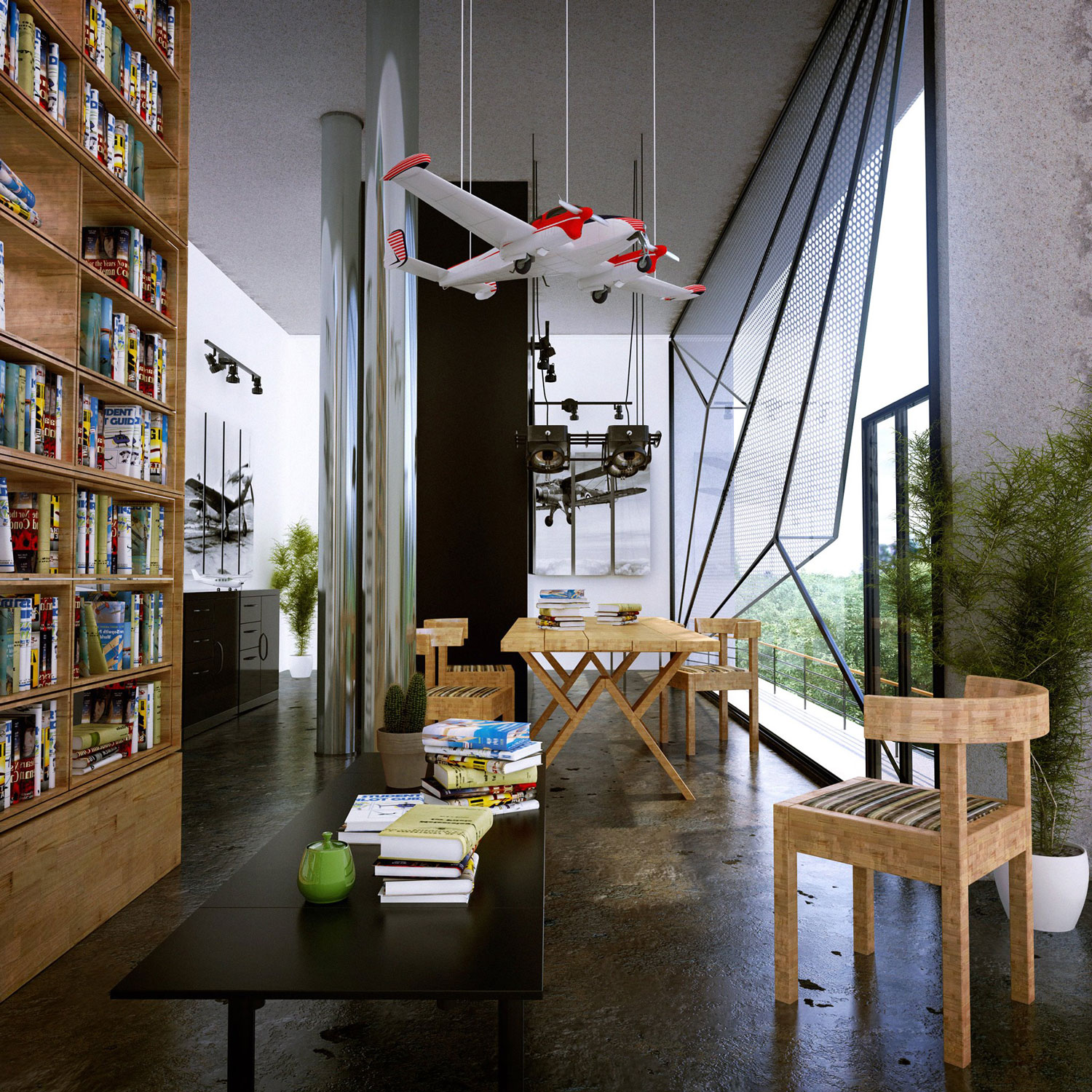 A Unique and Geometric Contemporary House for a Retired Pilot in Duchess County by Urban Office Architecture (8)