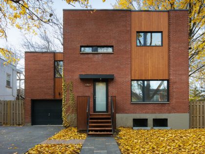 A Vibrant Contemporary Home with Abundant Natural Light and Bright Gamma Colors in Montreal, Canada