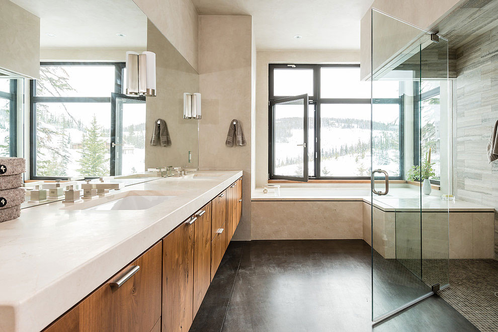 An Elegant Contemporary House Surrounded by Breathtaking Mountain Views in Montana by Pearson Design Group (14)