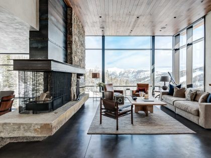 An Elegant Contemporary House Surrounded by Breathtaking Mountain Views in Montana by Pearson Design Group (5)