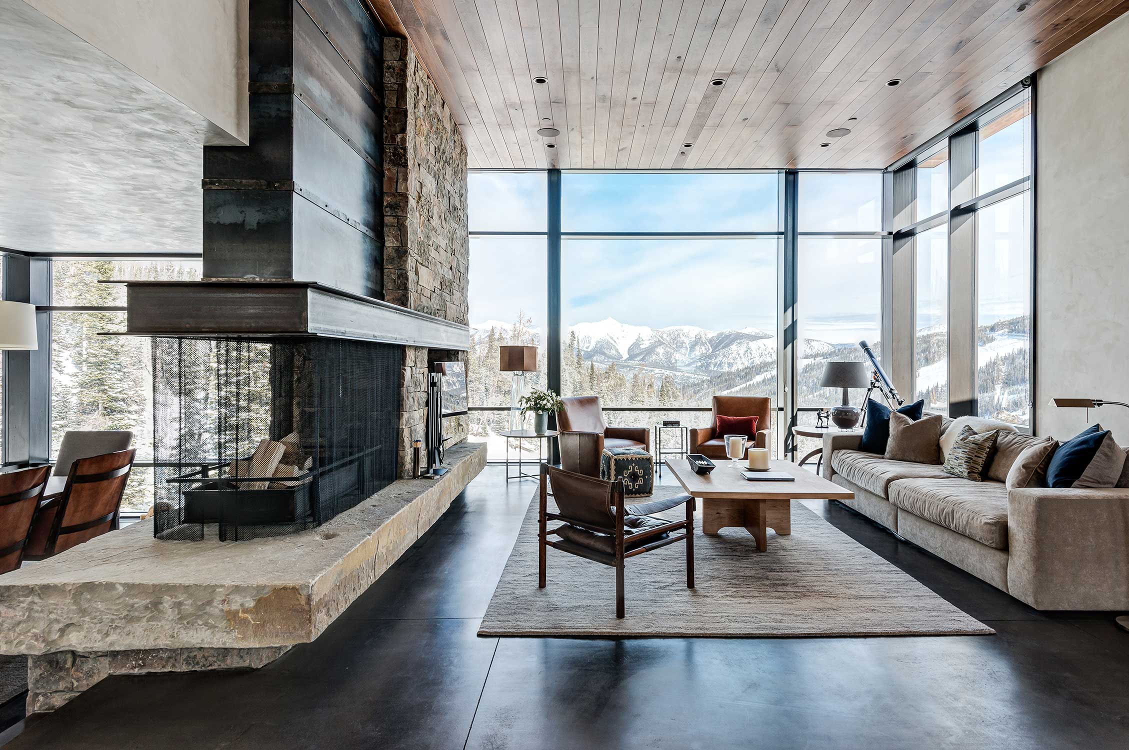 An Elegant Contemporary House Surrounded by Breathtaking Mountain Views in Montana by Pearson Design Group (5)