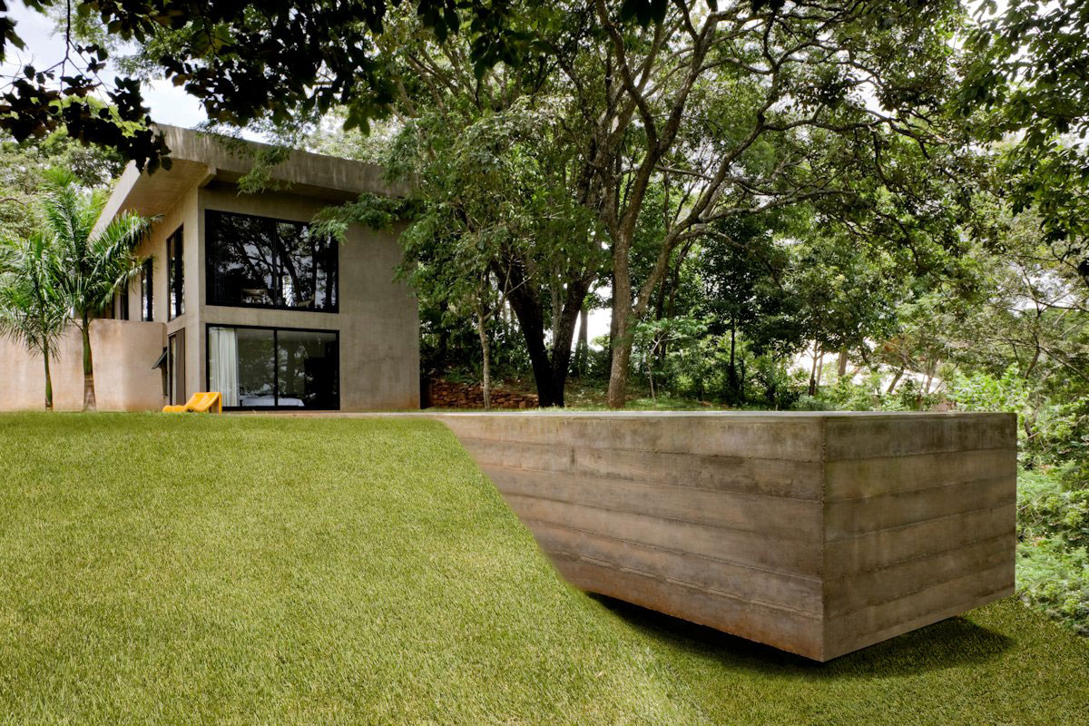 A Warm and Cozy Modern Home with Beautiful Courtyards and Pool in Goiânia, Brazil by Leo Romano (4)