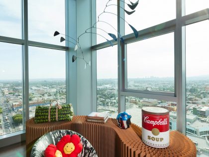 An Eclectic and Beautiful Contemporary Penthouse with Breathtaking Views in Los Angeles by Maxime Jacquet (9)