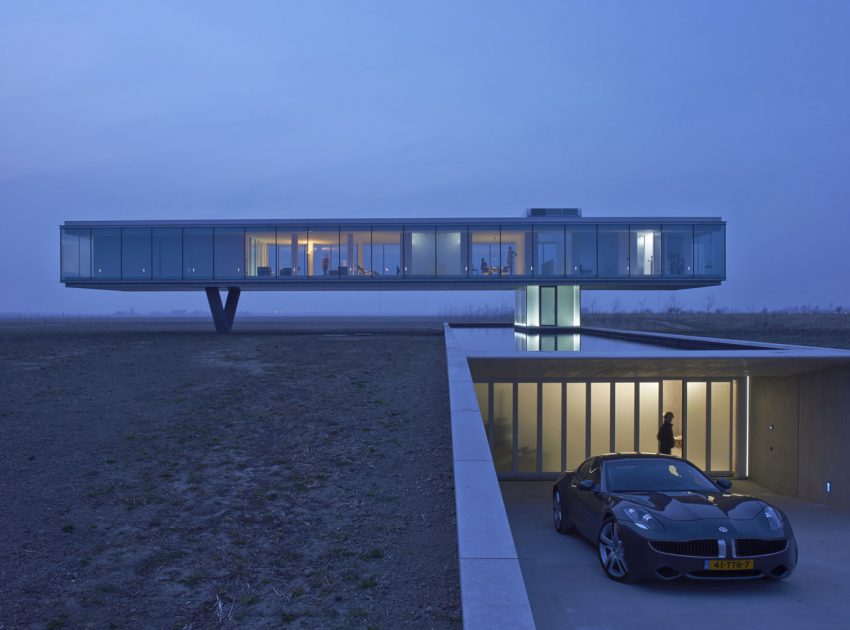 An Eco-Friendly Contemporary House Perched on the Beautiful Landscape in Noord-Beveland by Paul de Ruiter Architects (11)