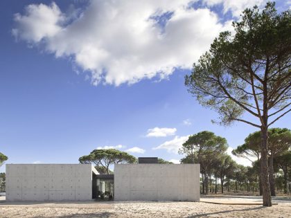 An Elegant Concrete and Glass Home with Warm and Cozy Interior in Comporta, Portugal by RRJ Arquitectos (5)