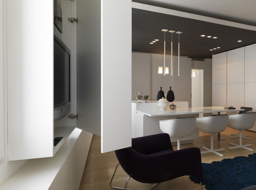 An Elegant Contemporary Apartment with Multifunctional Furniture in Venice by Baldessari e Baldessari (2)