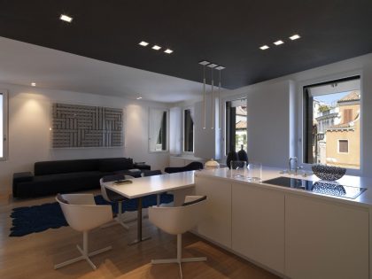 An Elegant Contemporary Apartment with Multifunctional Furniture in Venice by Baldessari e Baldessari (5)