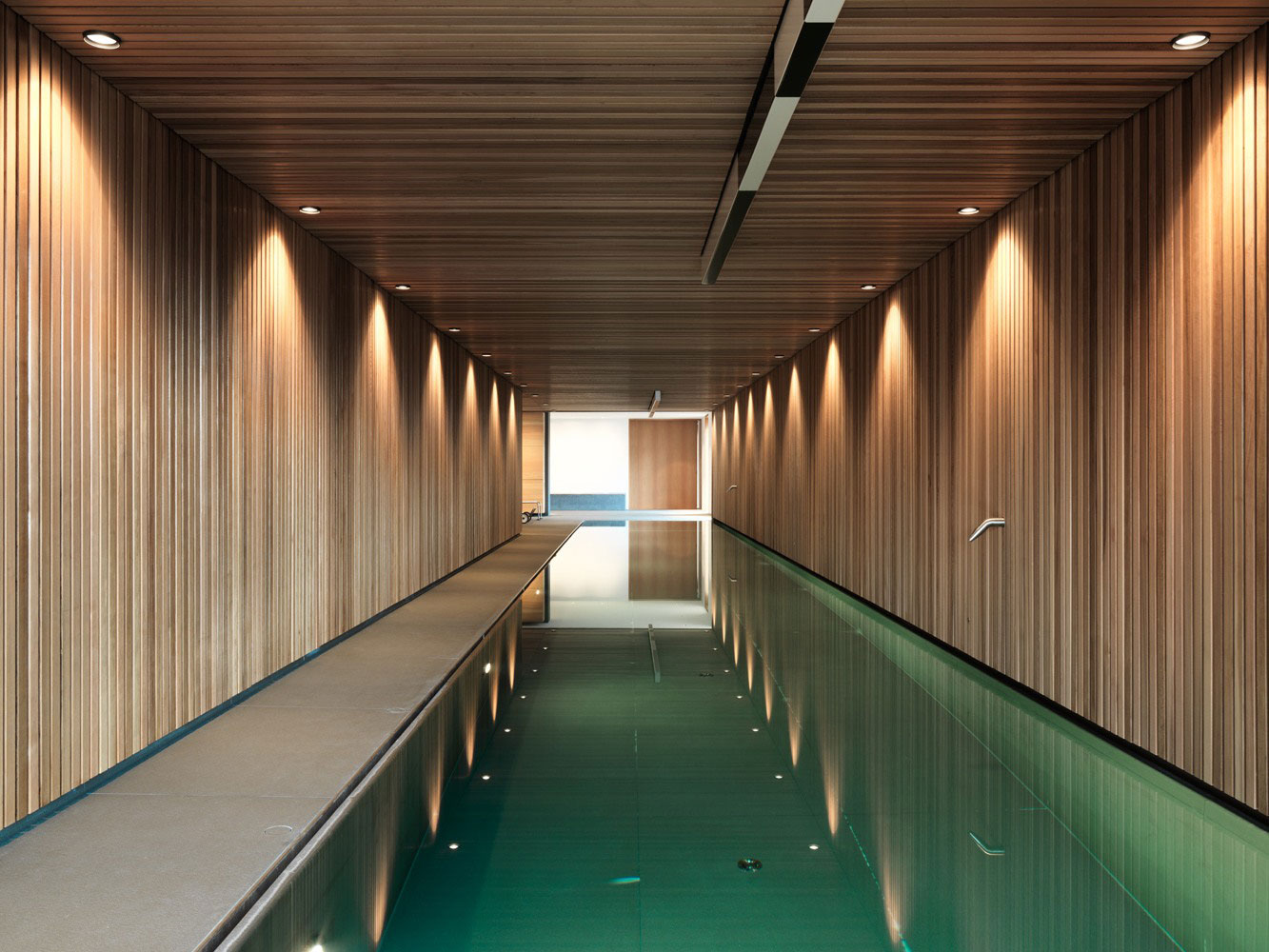 An Elegant Contemporary Home with a Long Swimming Pool in Fribourg, Switzerland by Ralph Germann Architectes (10)