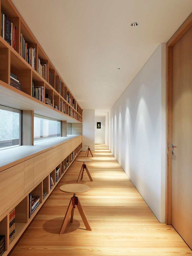 An Elegant Contemporary Home with a Long Swimming Pool in Fribourg, Switzerland by Ralph Germann Architectes (9)