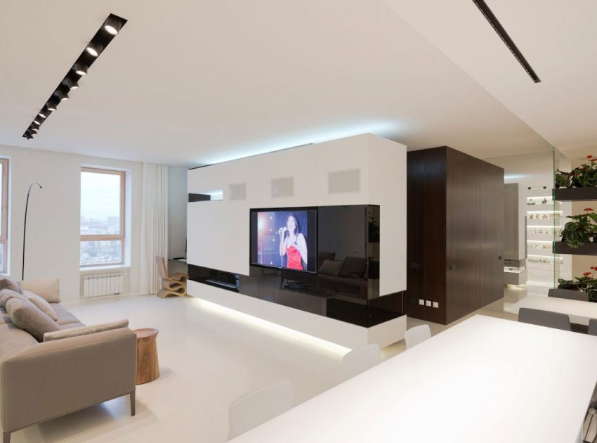 An Elegant Modern Apartment for a Collector of Porcelain Figurines in Moscow by SL*Project (1)