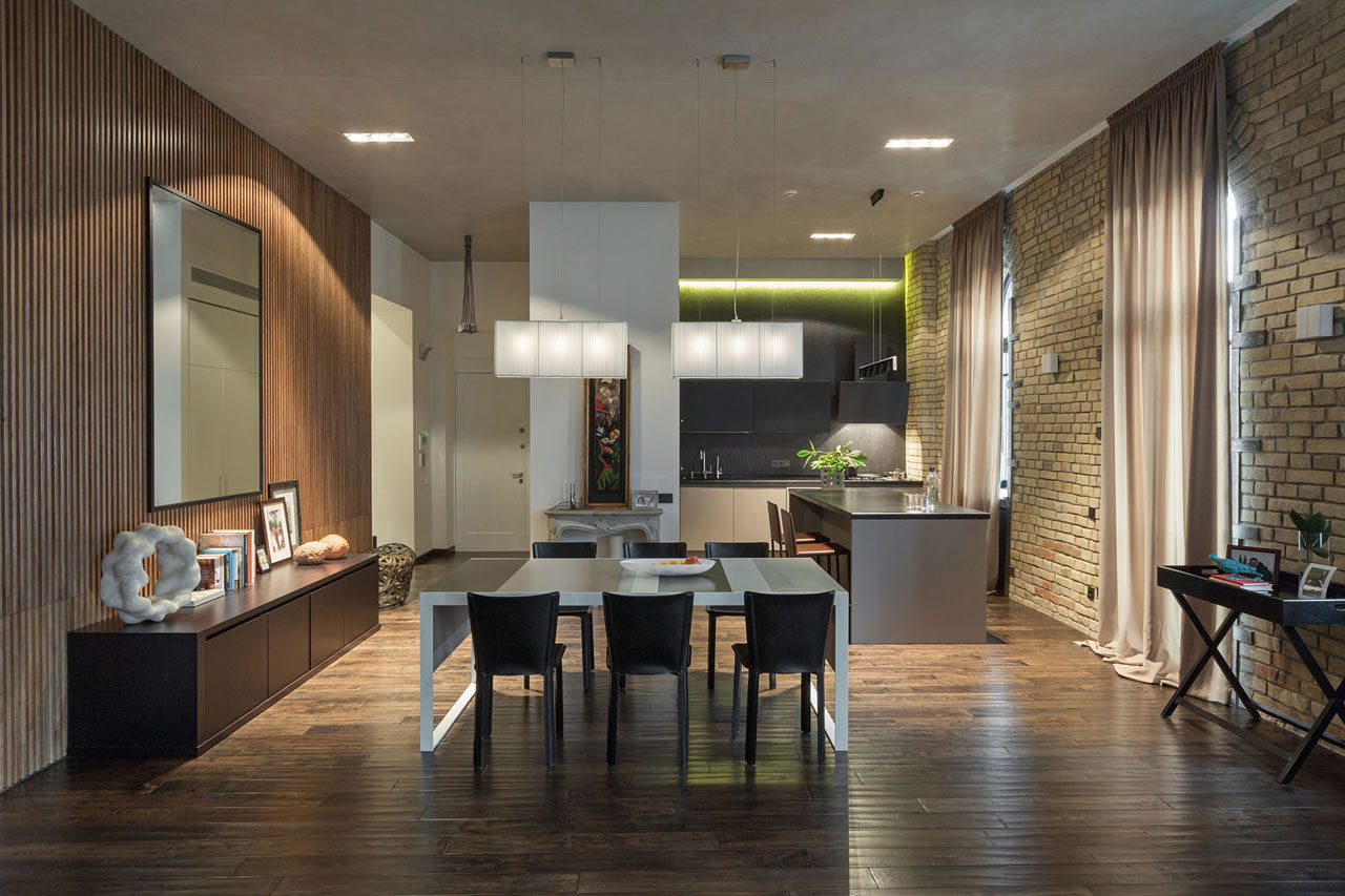 An Elegant Modern Apartment with Eclectic Style Interiors in Kiev by Sergey Makhno (6)