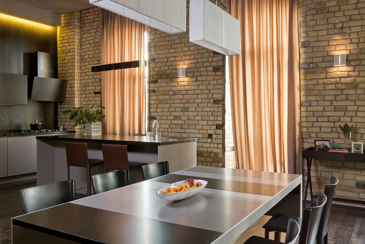 An Elegant Modern Apartment with Eclectic Style Interiors in Kiev by Sergey Makhno (7)