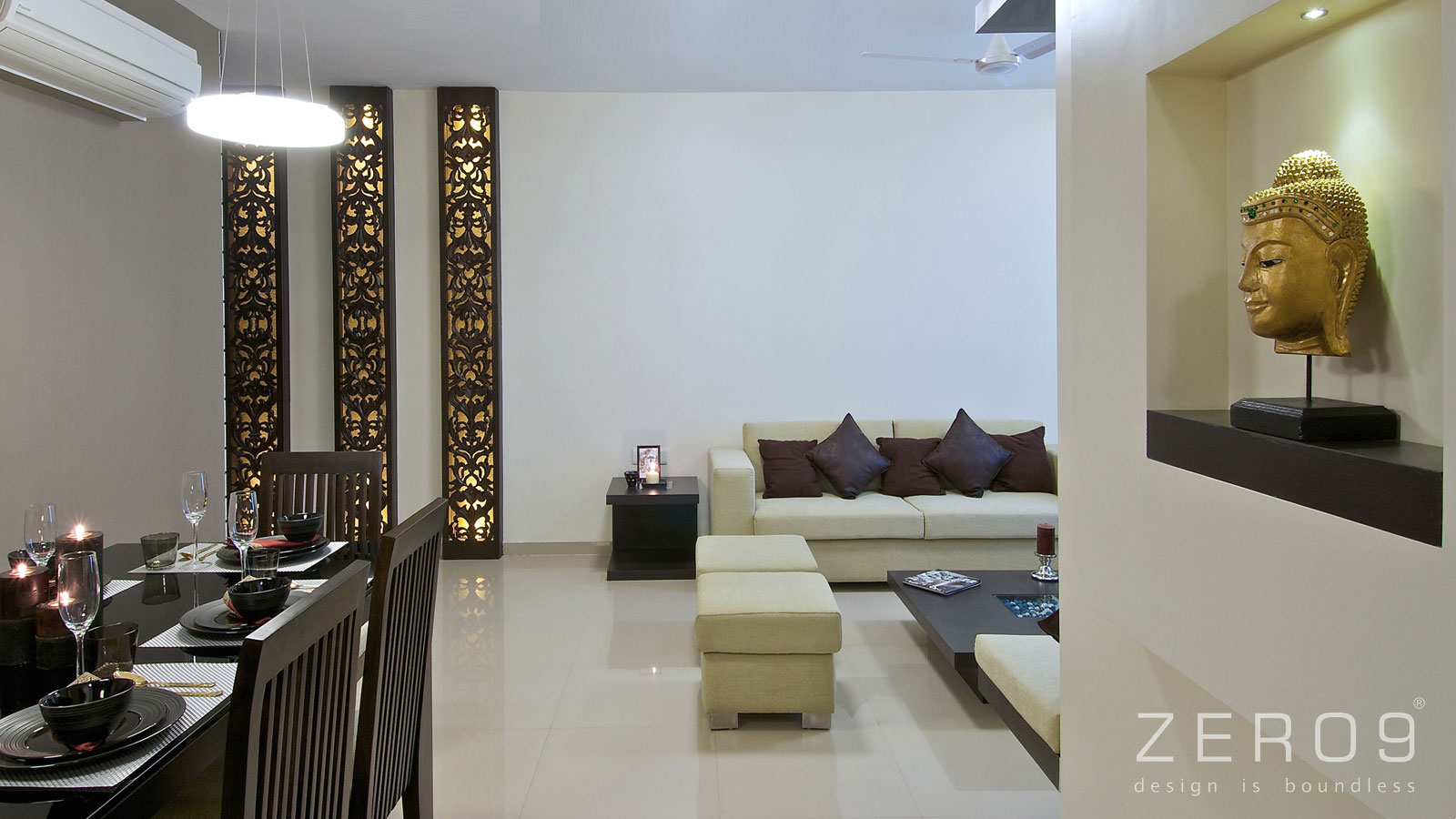 An Elegant Modern Apartment with a Casual yet Sophisticated Look in Mumbai by Zero9 (2)