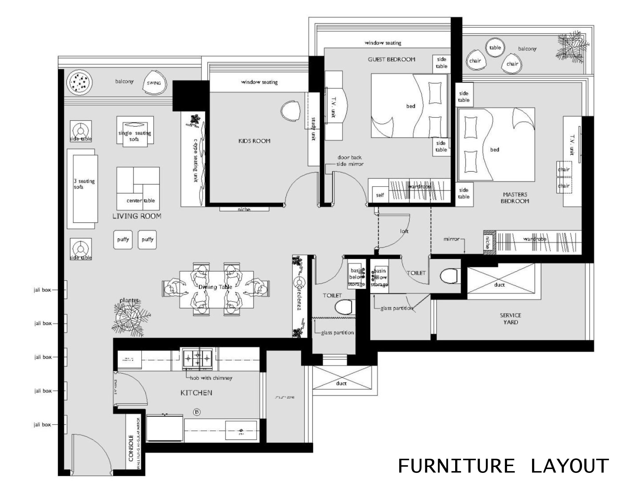An Elegant Modern Apartment with a Casual yet Sophisticated Look in Mumbai by Zero9 (23)