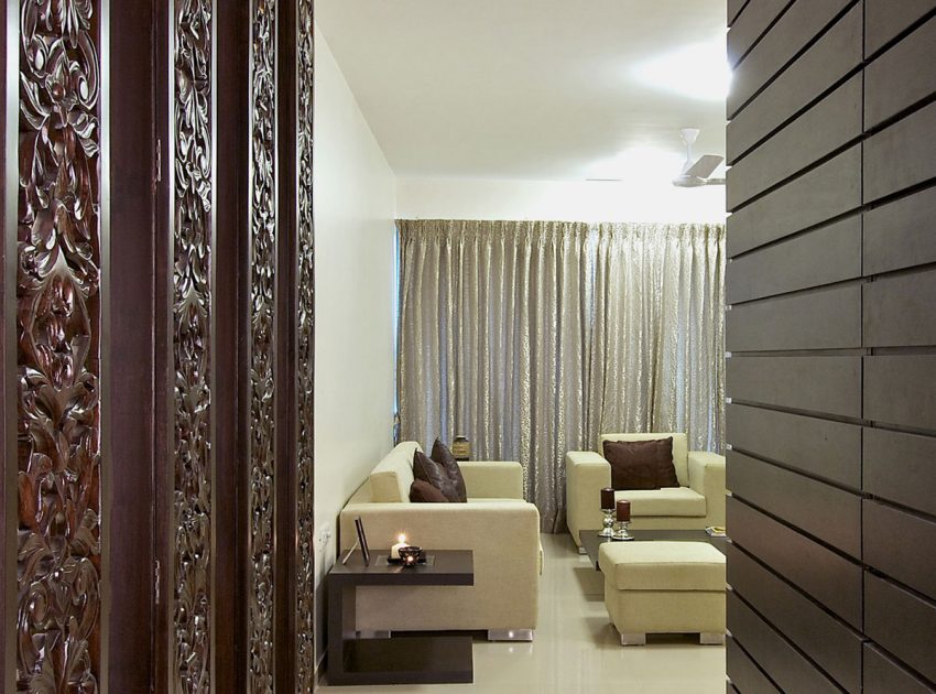 An Elegant Modern Apartment with a Casual yet Sophisticated Look in Mumbai by Zero9 (7)