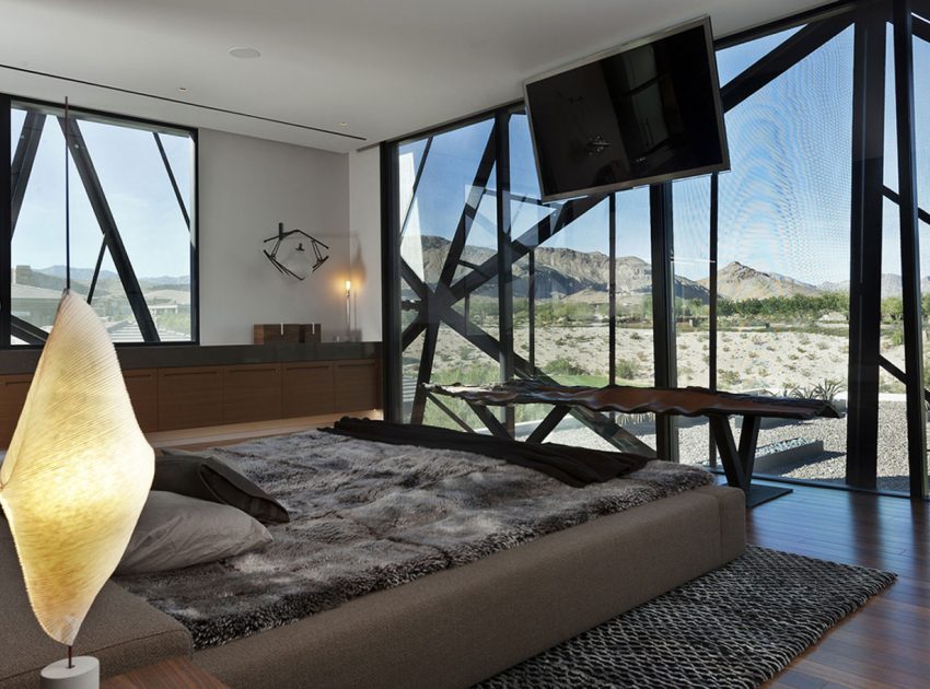 An Elegant Modern House with Beautiful Interiors in the Desert of Nevada by assemblageSTUDIO (18)