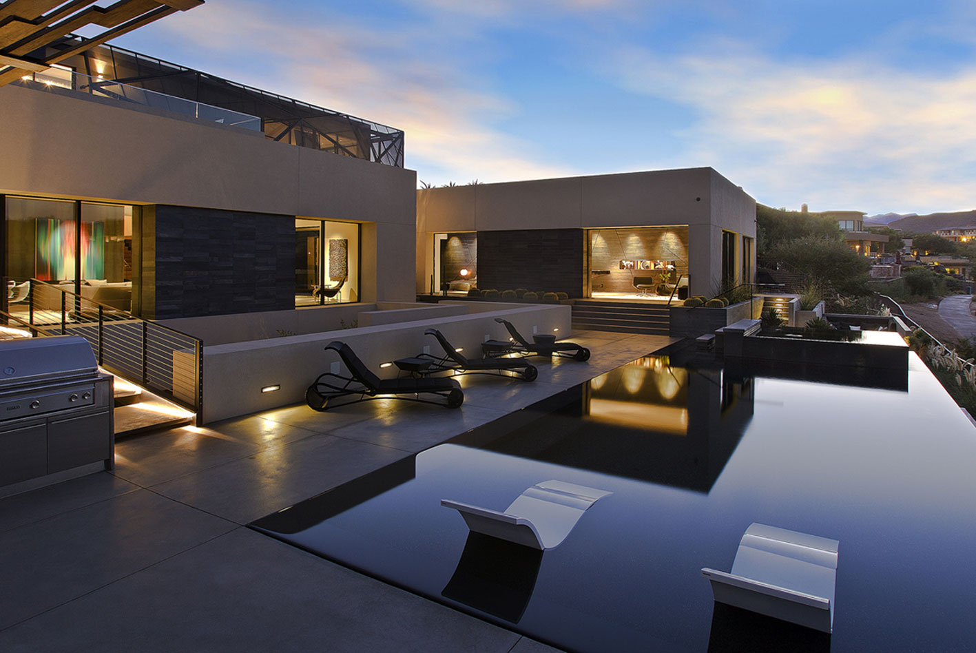 An Elegant Modern House with Beautiful Interiors in the Desert of Nevada by assemblageSTUDIO (24)