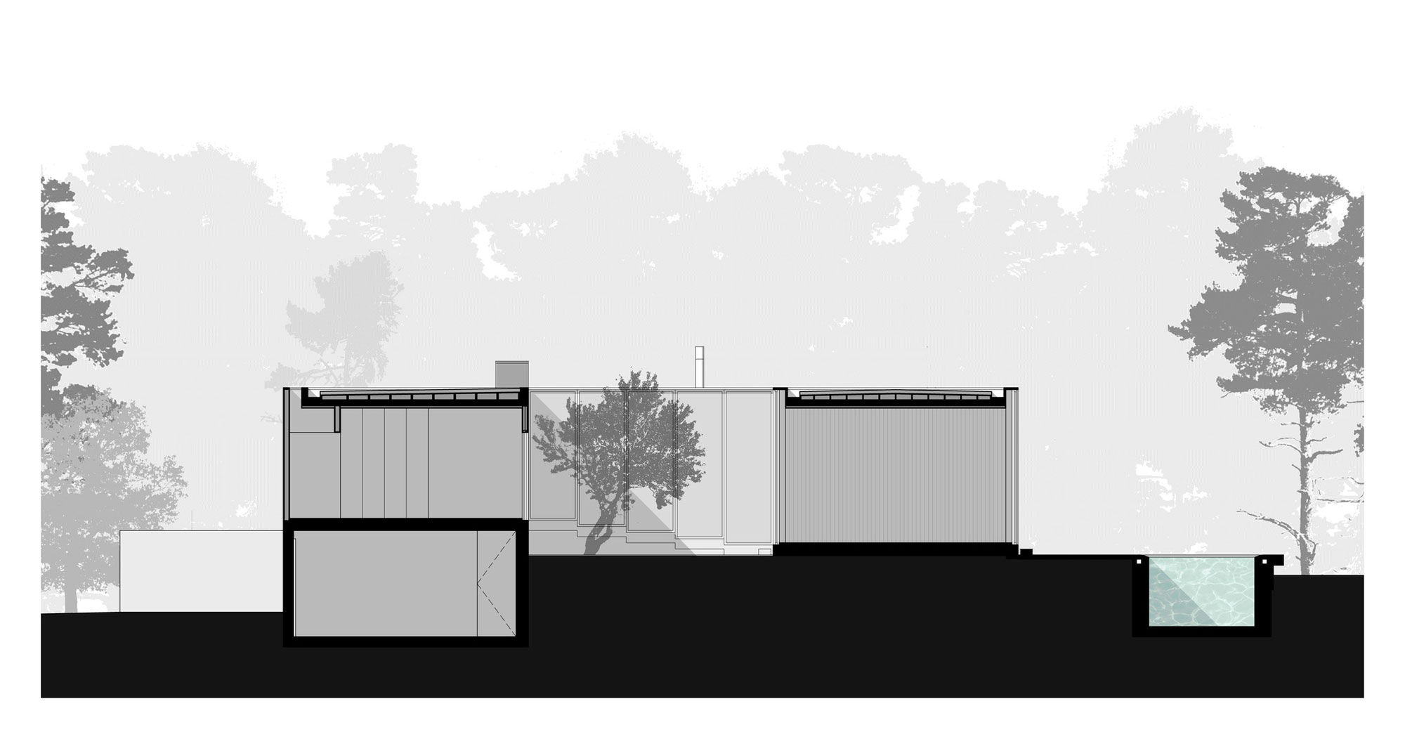 An Elegant Modern U-Shaped House in a Dense Pine Forest in Aroeira, Portugal by ColectivArquitectura (28)