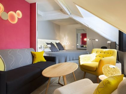 An Elegant and Chic Modern Hotel with Vibrant Interior in Paris by Peyroux & Thisy (2)