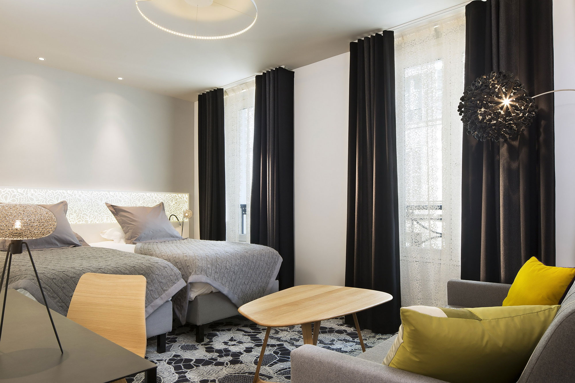 An Elegant and Chic Modern Hotel with Vibrant Interior in Paris by Peyroux & Thisy (31)