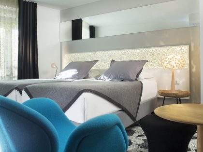 An Elegant and Chic Modern Hotel with Vibrant Interior in Paris by Peyroux & Thisy (5)