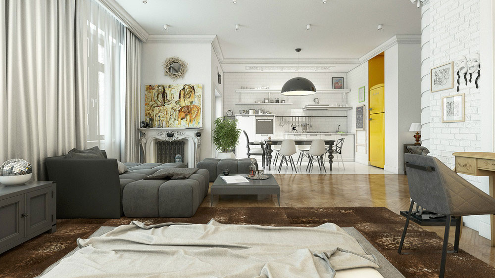 An Elegant and Sophisticated Apartment with a Mix of Classical and Modern Elements by Andrew Kudenko (10)