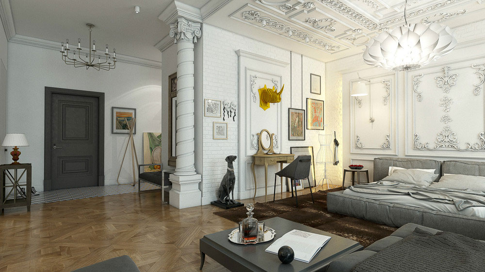 An Elegant and Sophisticated Apartment with a Mix of Classical and Modern Elements by Andrew Kudenko (3)