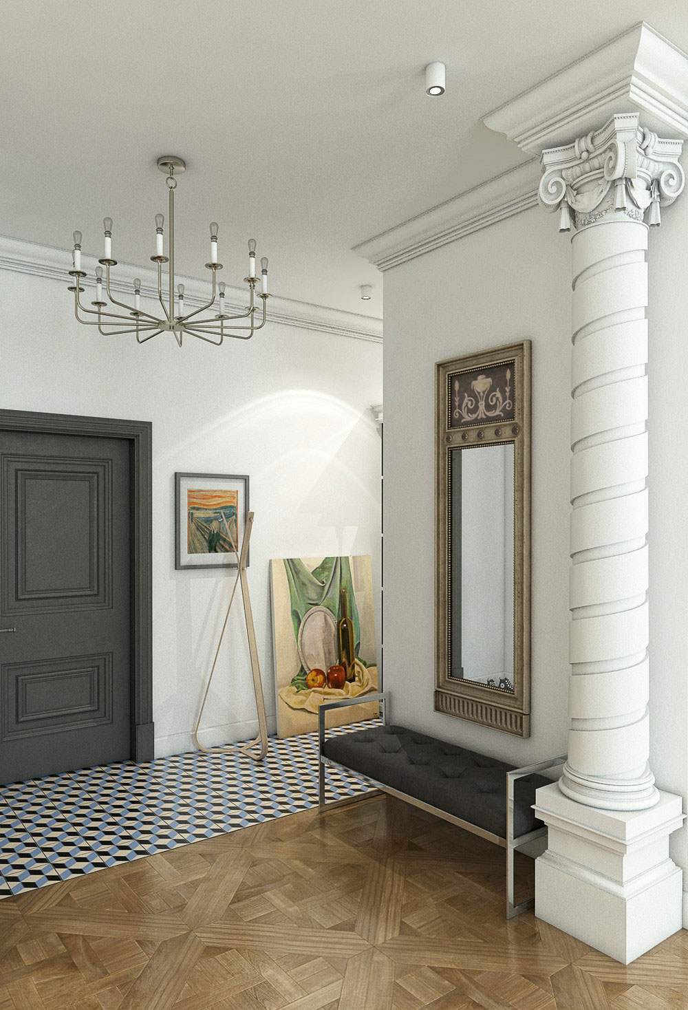 An Elegant and Sophisticated Apartment with a Mix of Classical and Modern Elements by Andrew Kudenko (4)