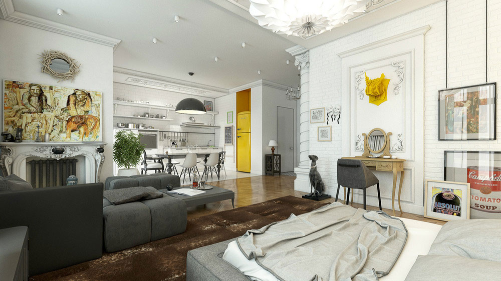 An Elegant and Sophisticated Apartment with a Mix of Classical and Modern Elements by Andrew Kudenko (9)