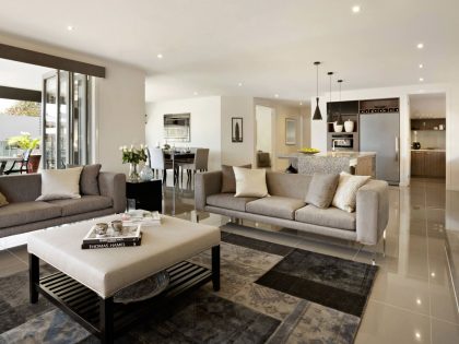 An Elegant and Sophisticated Family Home with a Charming Color Palette in Melbourne by Carlisle Homes (4)
