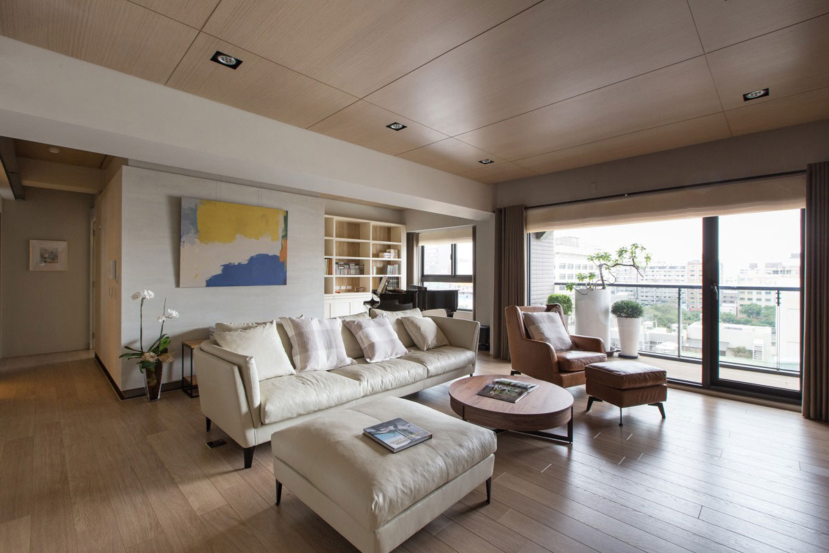 An Elegant and Spacious Modern Apartment with Warm Interiors in Taiwan by PMK+designers (1)