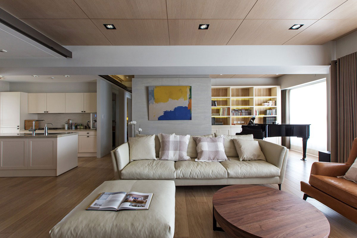 An Elegant and Spacious Modern Apartment with Warm Interiors in Taiwan by PMK+designers (2)