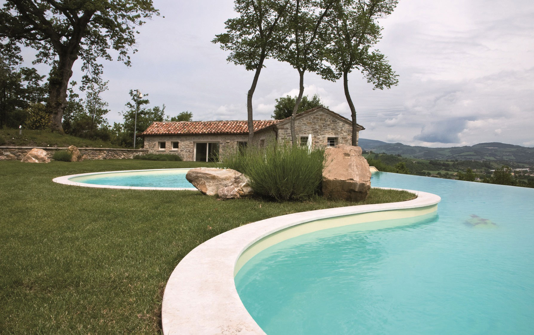 An Exquisite Home with Stunning Rough Stone Walls and Thick Ceiling Beams in Pergola, Italy by Aldo Simoncelli (1)