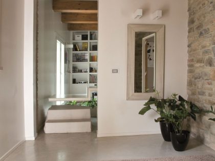 An Exquisite Home with Stunning Rough Stone Walls and Thick Ceiling Beams in Pergola, Italy by Aldo Simoncelli (13)