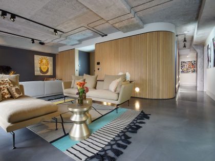 An Exquisite Industrial Apartment with Warm and Natural Wood Elements in London by Minacciolo & CLPD (6)