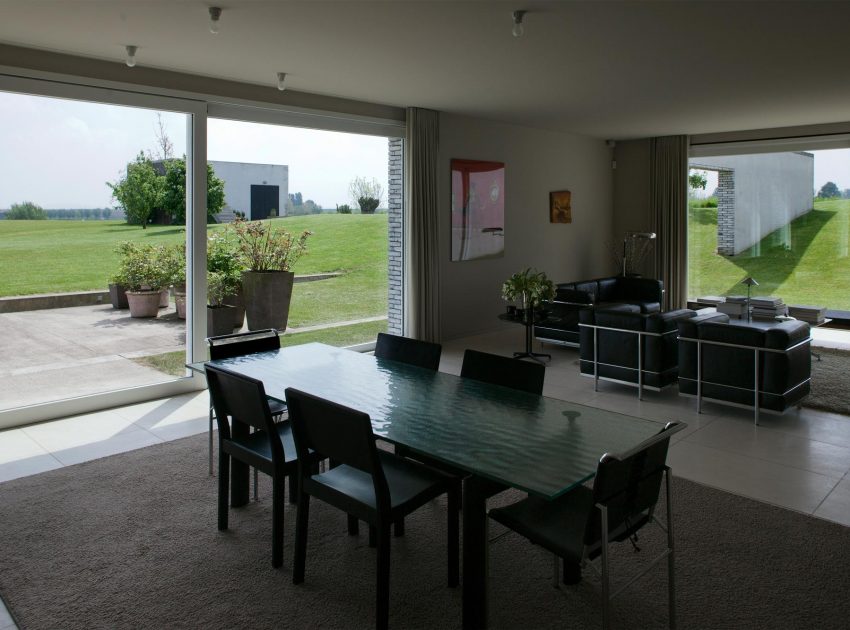 A Beautiful Contemporary Home Surrounded by Vast, Green Fields in Belgium by Stéphane Beel Architect (13)