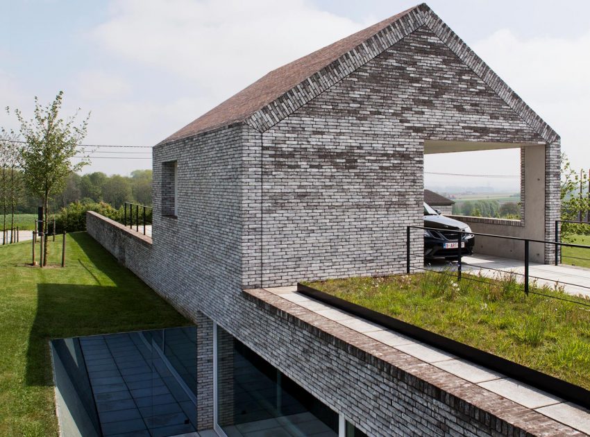A Beautiful Contemporary Home Surrounded by Vast, Green Fields in Belgium by Stéphane Beel Architect (9)