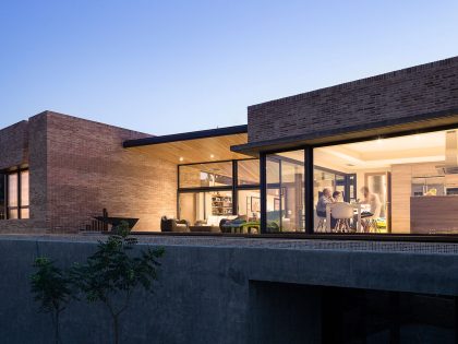A Beautiful Modern Brick House with Stunning Skylight and Vegetation in Las Rozas by Mariano Molina Iniesta (14)