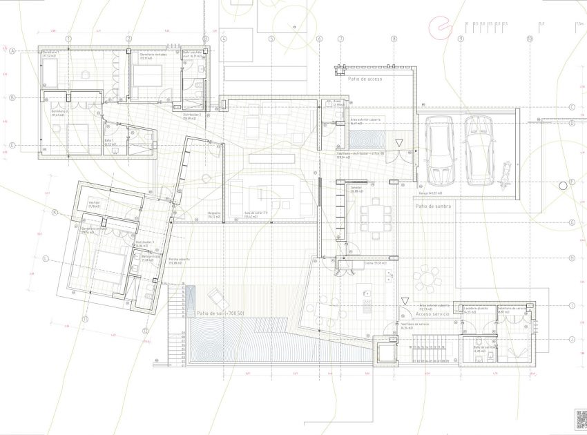 A Beautiful Modern Brick House with Stunning Skylight and Vegetation in Las Rozas by Mariano Molina Iniesta (17)