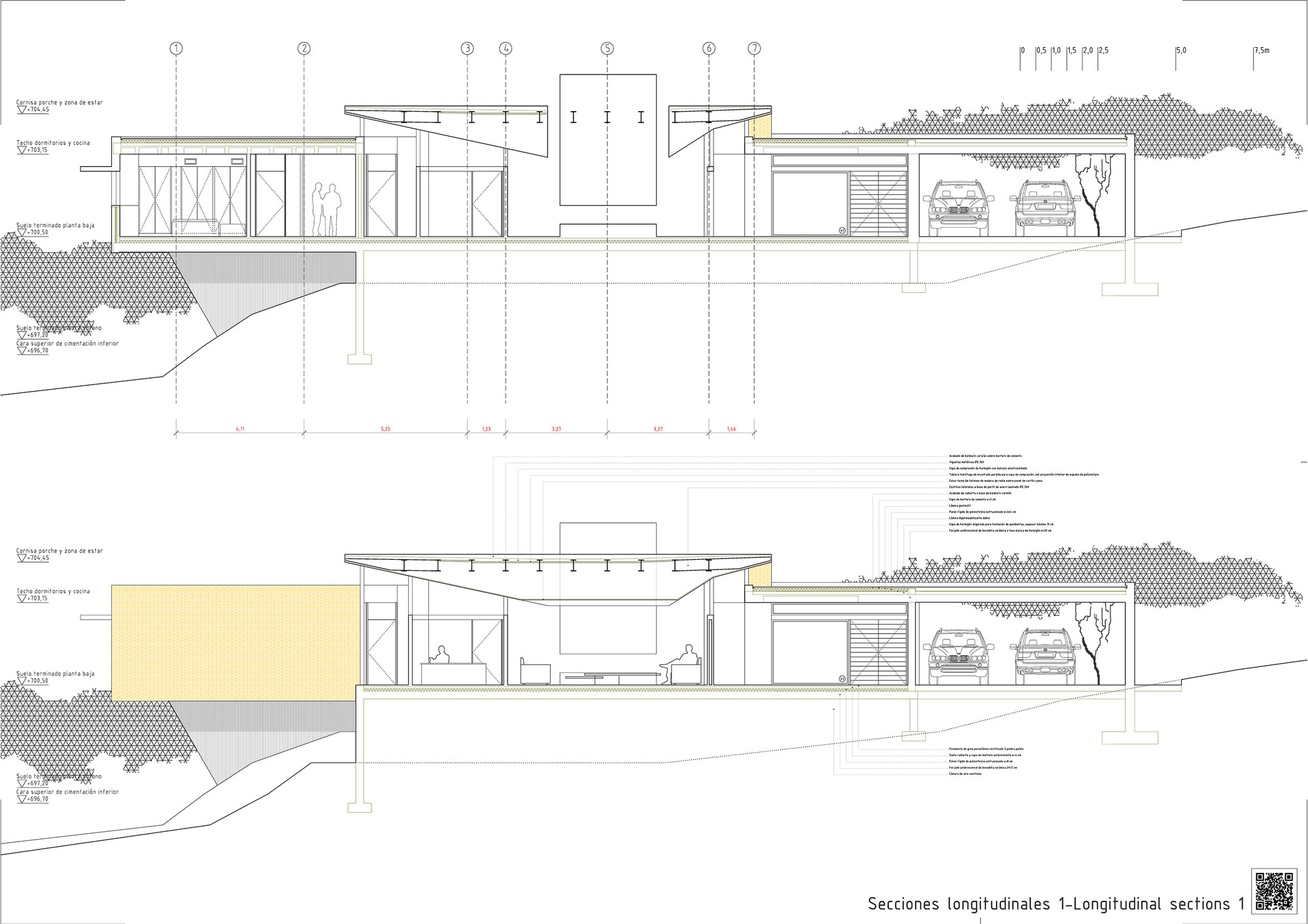 A Beautiful Modern Brick House with Stunning Skylight and Vegetation in Las Rozas by Mariano Molina Iniesta (18)