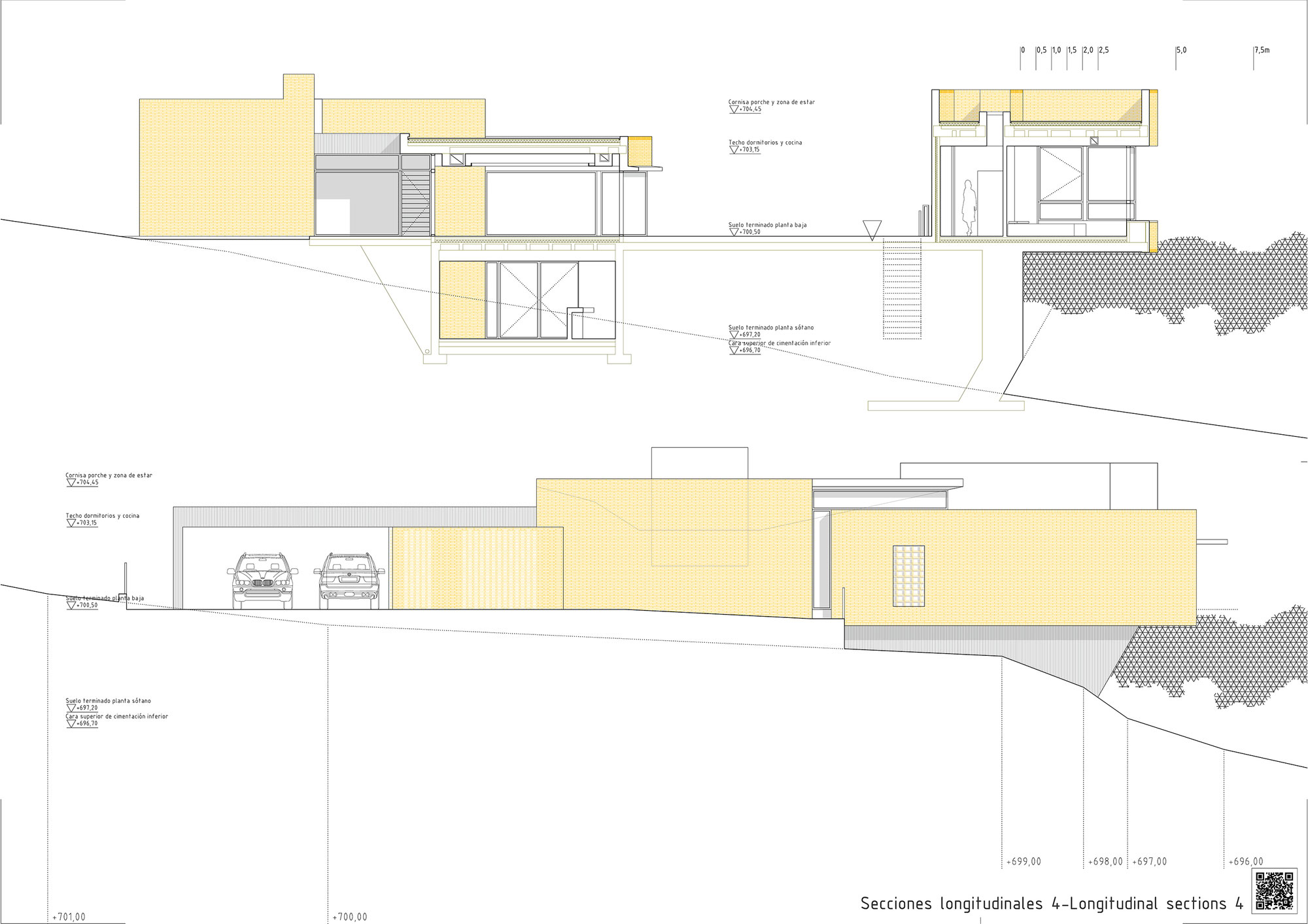 A Beautiful Modern Brick House with Stunning Skylight and Vegetation in Las Rozas by Mariano Molina Iniesta (21)