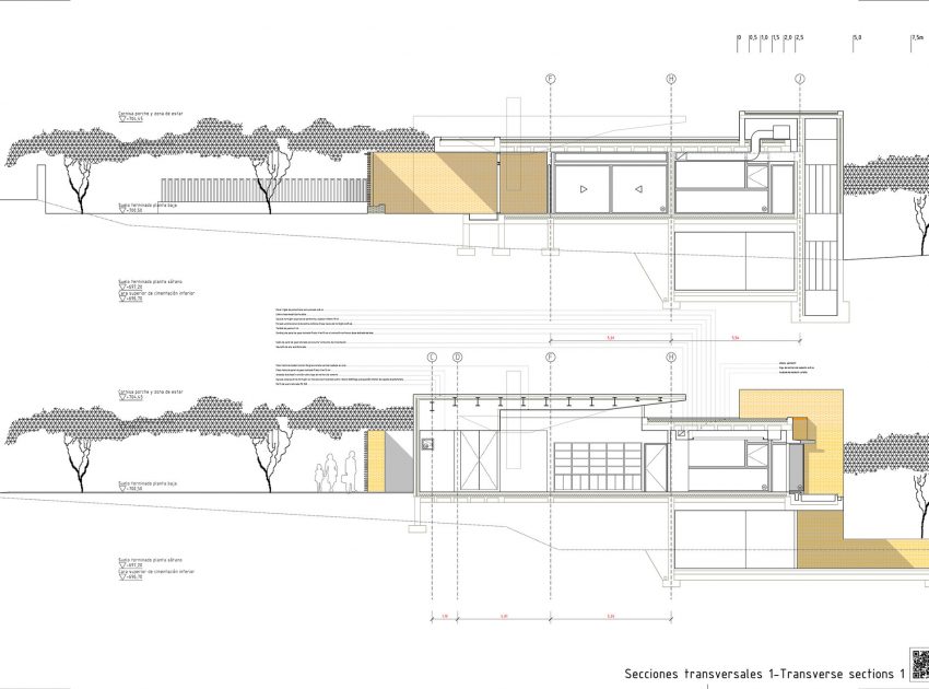 A Beautiful Modern Brick House with Stunning Skylight and Vegetation in Las Rozas by Mariano Molina Iniesta (22)