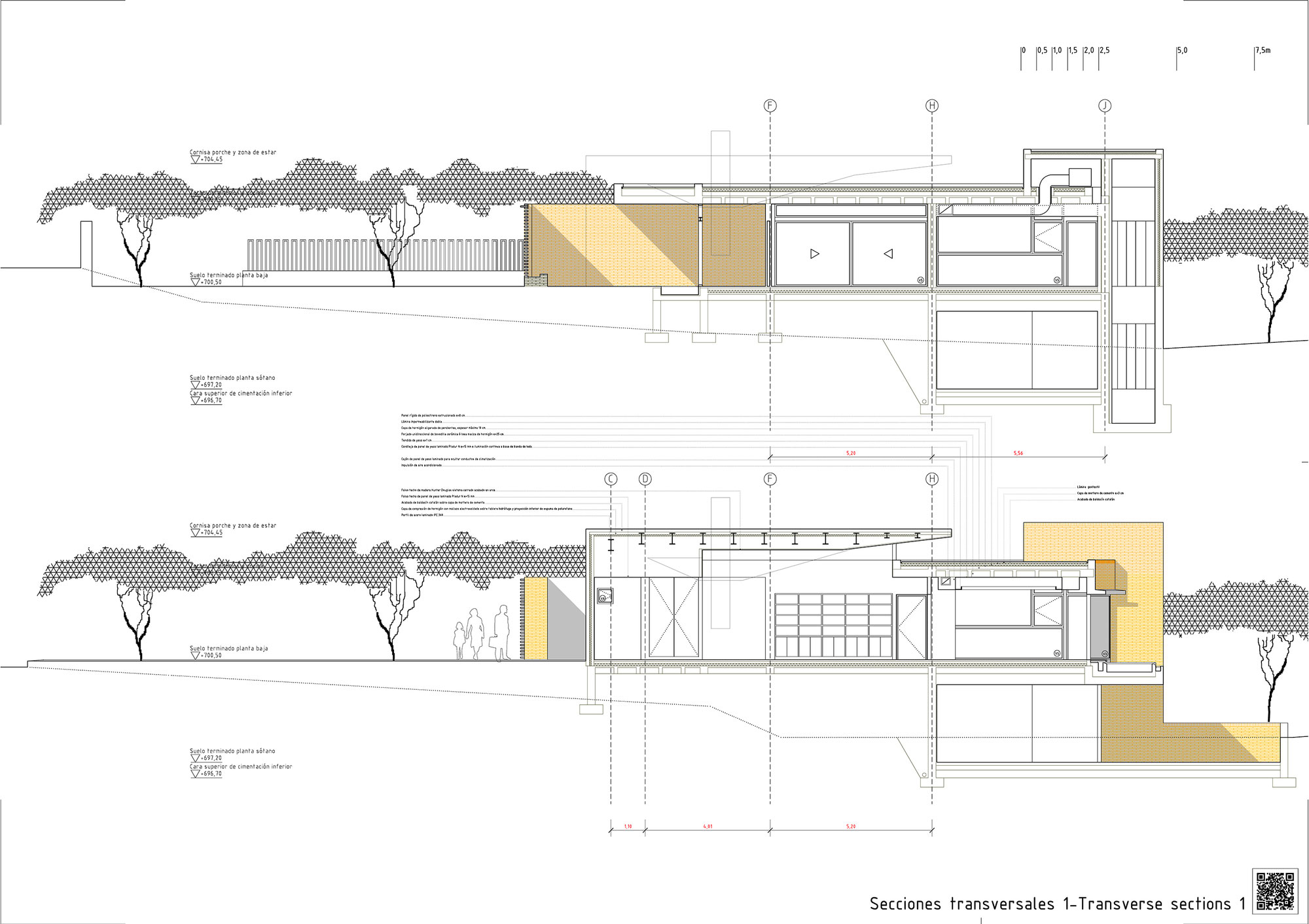 A Beautiful Modern Brick House with Stunning Skylight and Vegetation in Las Rozas by Mariano Molina Iniesta (22)