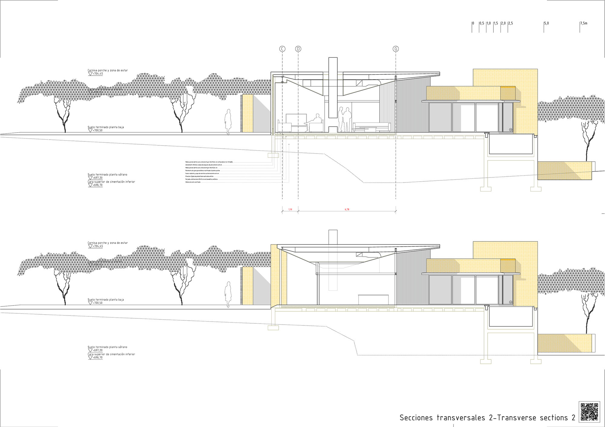 A Beautiful Modern Brick House with Stunning Skylight and Vegetation in Las Rozas by Mariano Molina Iniesta (23)