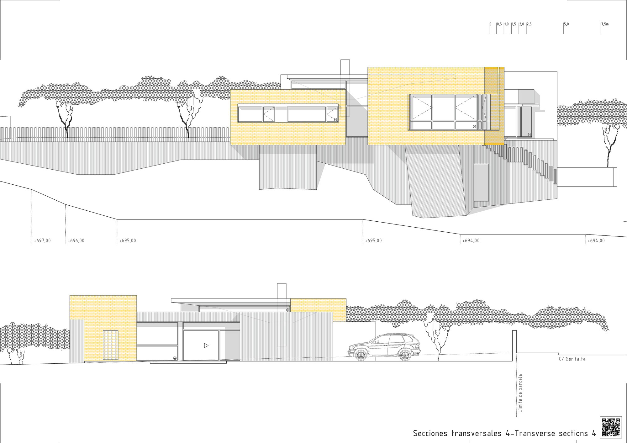A Beautiful Modern Brick House with Stunning Skylight and Vegetation in Las Rozas by Mariano Molina Iniesta (25)